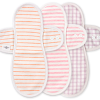 Linten オーガニックコットンダブルタイプ布ナプキン（L）草木染Sweet系